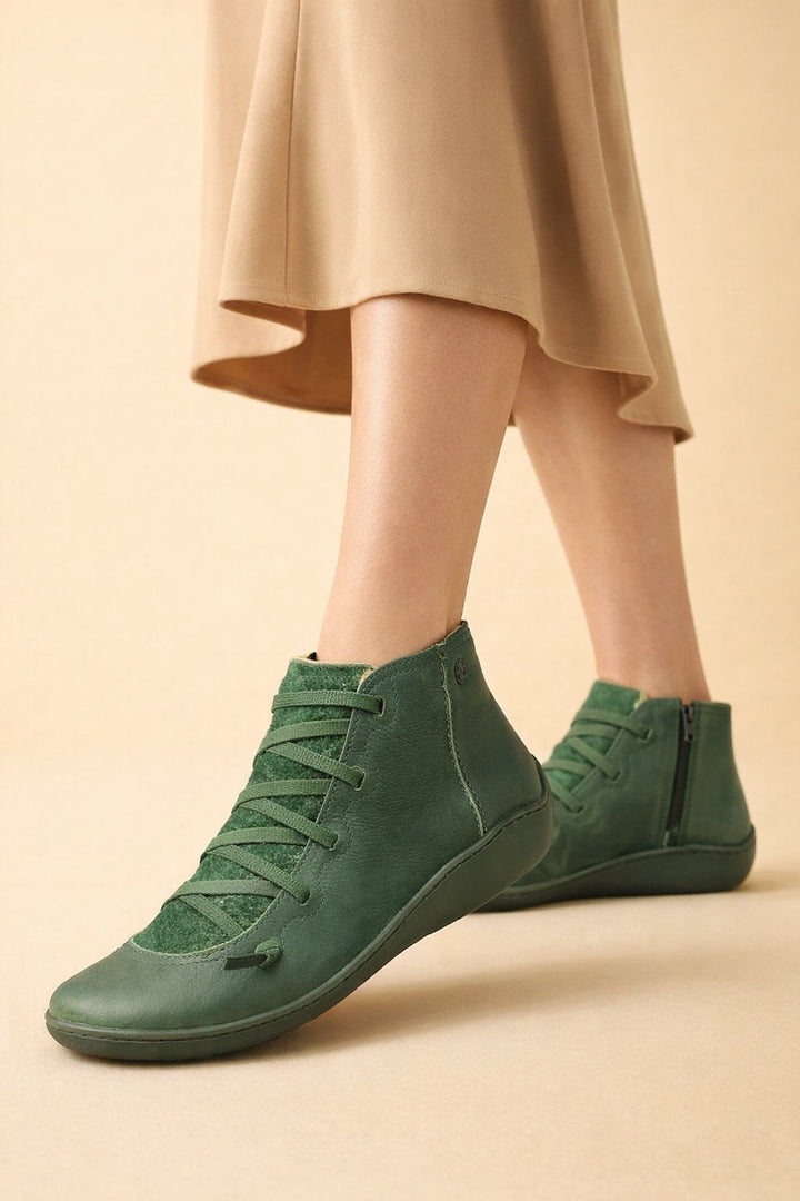 Bottines confort à fermeture éclair Nelvoire — coloris vert