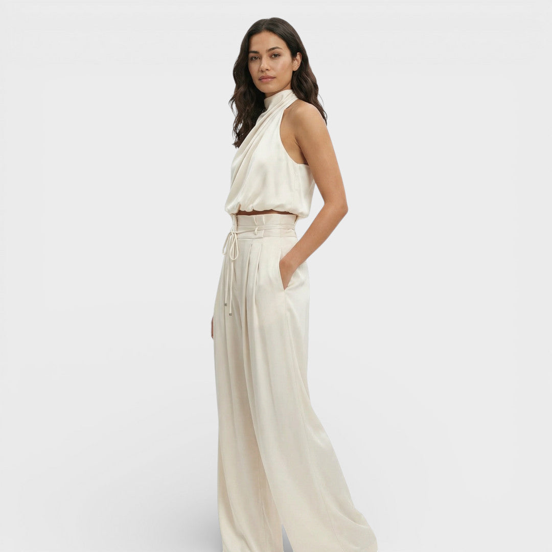 Combinaison col montant haut court et pantalon Nelvoire — Perrine, collection femme