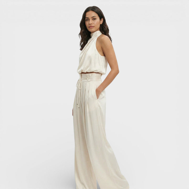 Combinaison col montant haut court et pantalon Nelvoire — Perrine, collection femme