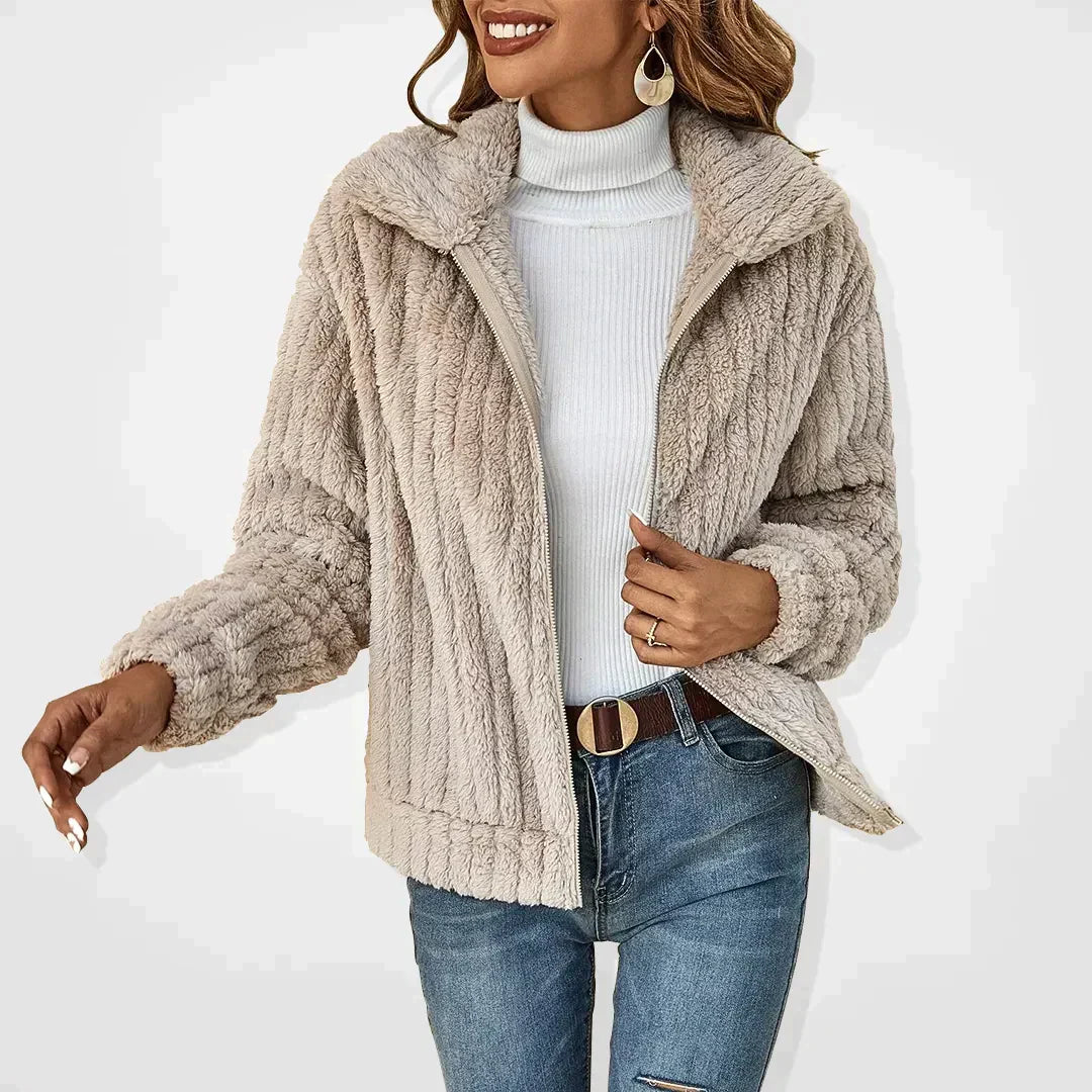 Gilet duveteux confortable Nelvoire — coloris beige