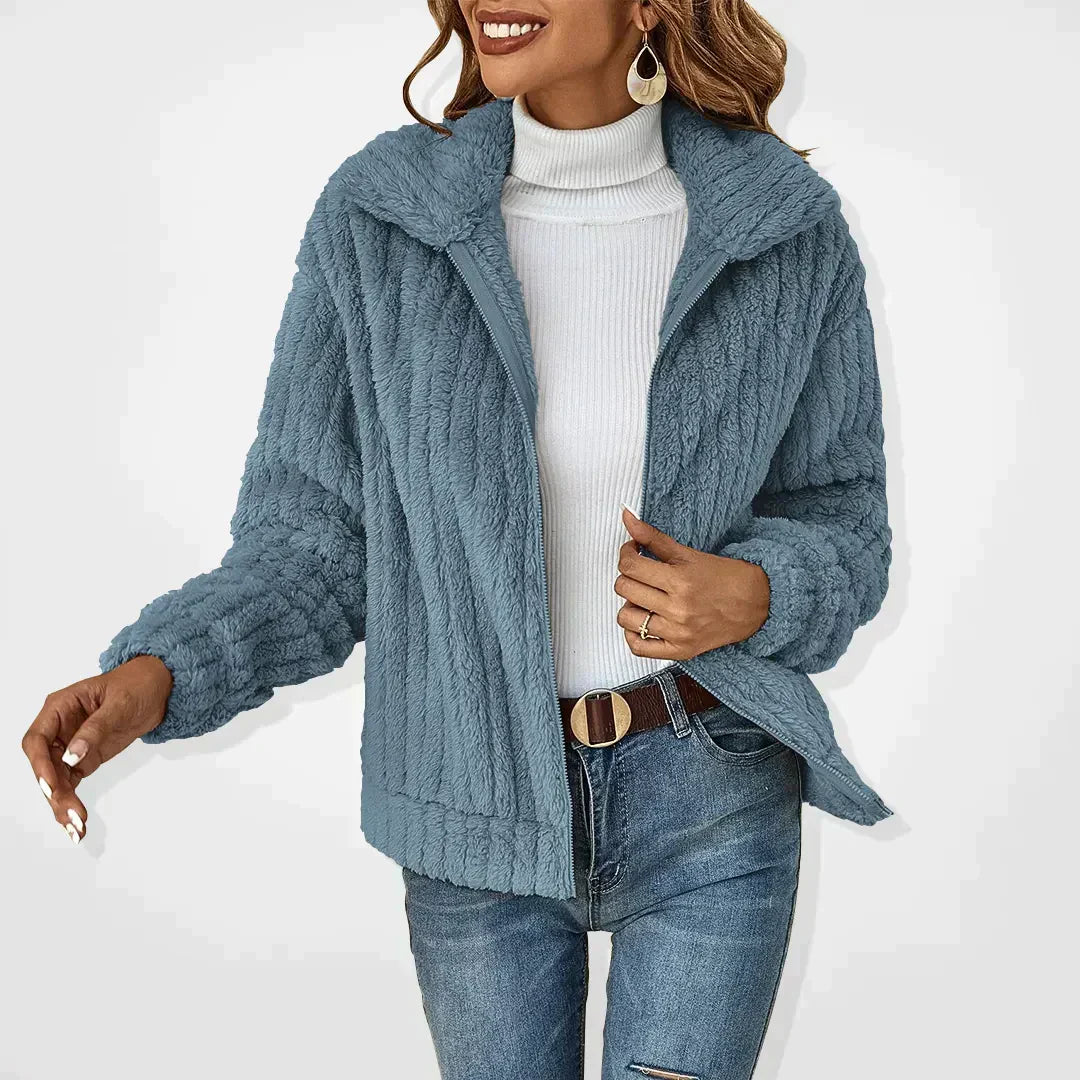 Gilet duveteux confortable Nelvoire — coloris bleu