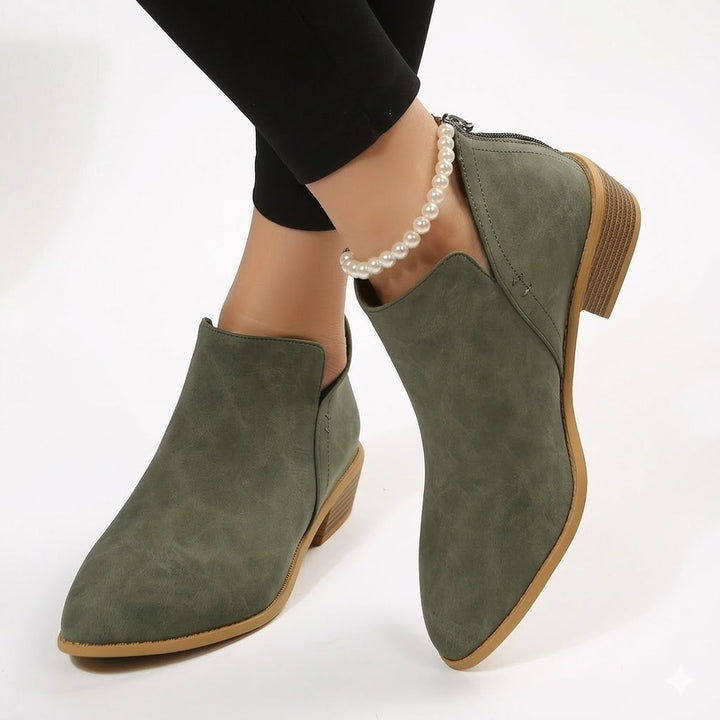Bottines élégantes du quotidien Nelvoire — Prune, collection femme