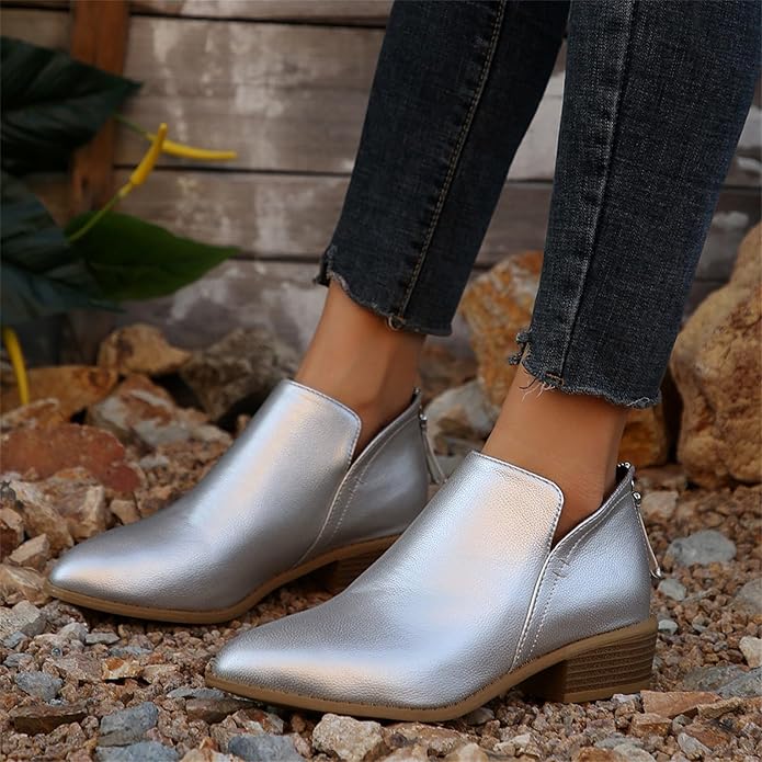 Bottines élégantes du quotidien Nelvoire — coloris argent