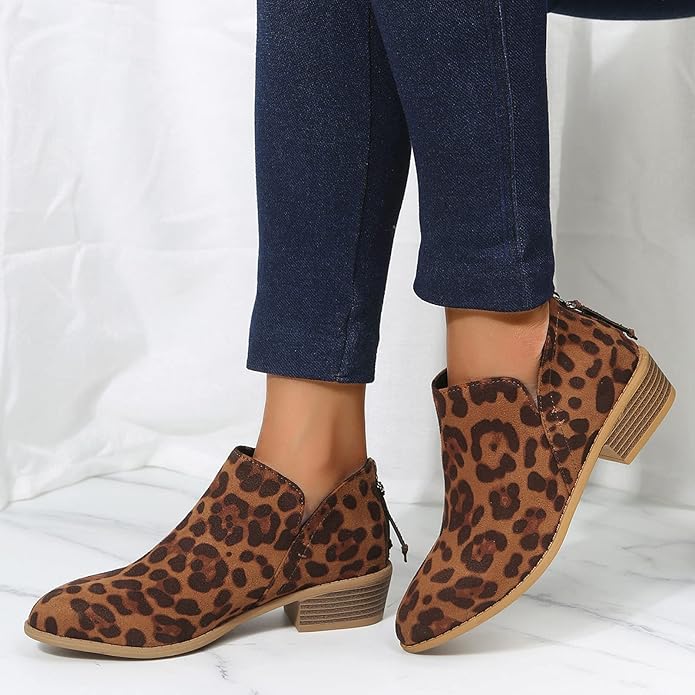 Bottines élégantes du quotidien Nelvoire — coloris léopard