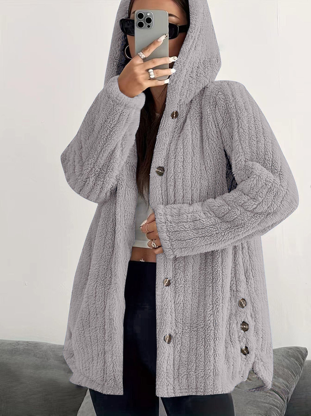 Gilet à capuche Nelvoire — coloris gris