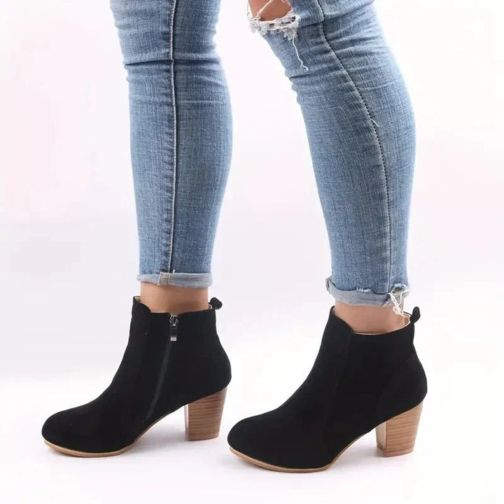 Bottines à talon bloc Nelvoire — coloris noir