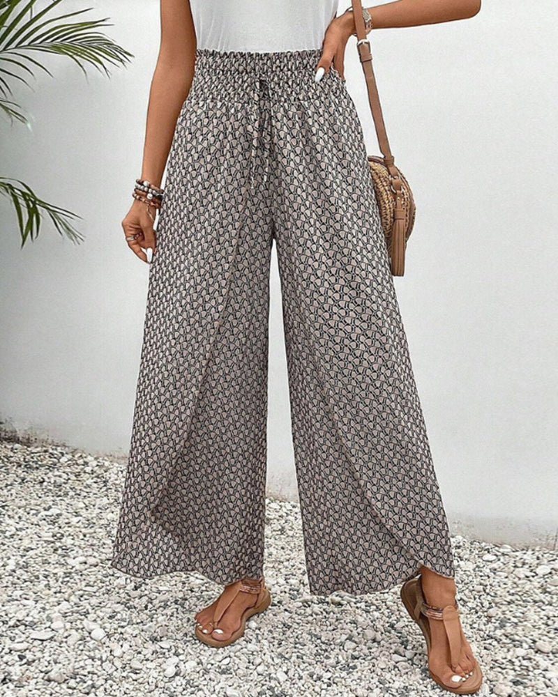 Pantalon jambe large taille élastique Nelvoire — Valentine, collection femme
