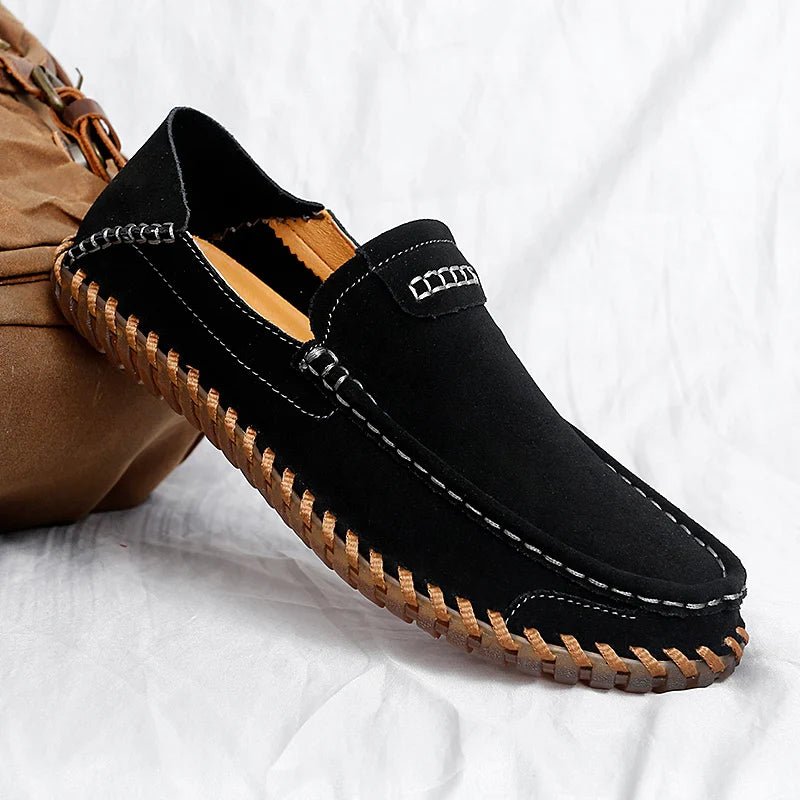 Mocassins classiques en daim Nelvoire — coloris noir